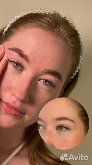 Модели на окрашивание бровей