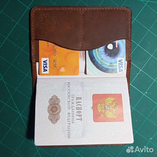 Обложка для паспорта, натуральная кожа
