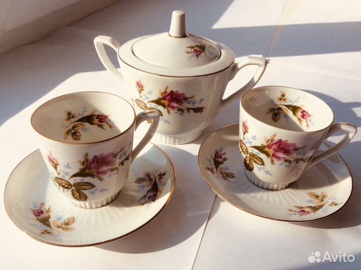 Кофейные пары фарфор и сахарница