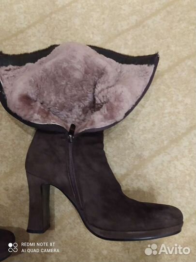 Сапоги.Замша