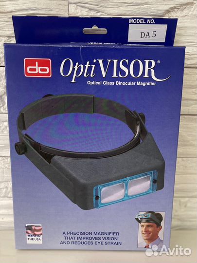 Бинокулярные очки Optivisor. Очки-лупа. Стекло