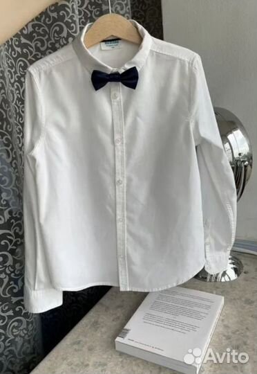 Рубашка белая Acoola с бабочкой 128