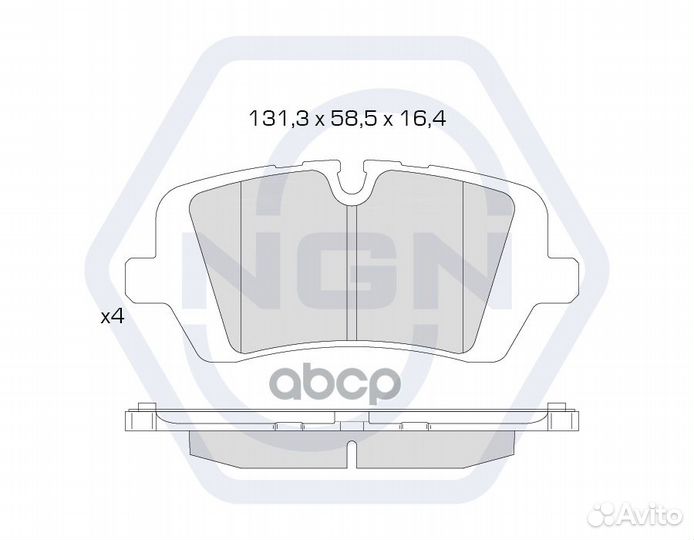 Колодки тормозные дисковые керамические зад