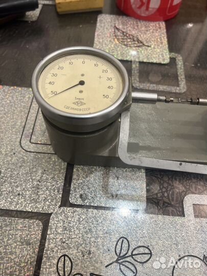 Микрометр 0-10 мм настольный СССР