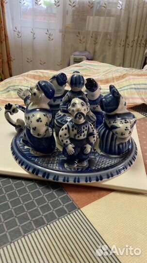 Казачий хор статуэтка гжель