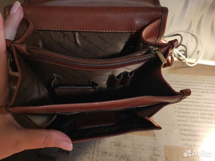 Мужской кожаный портфель новый