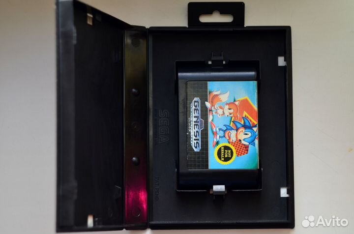 Оригинальный картридж Sonic 2 для Sega Genesis