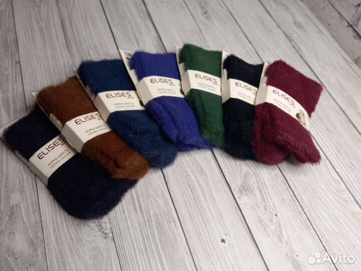 Носки из шерсти норки тёплые