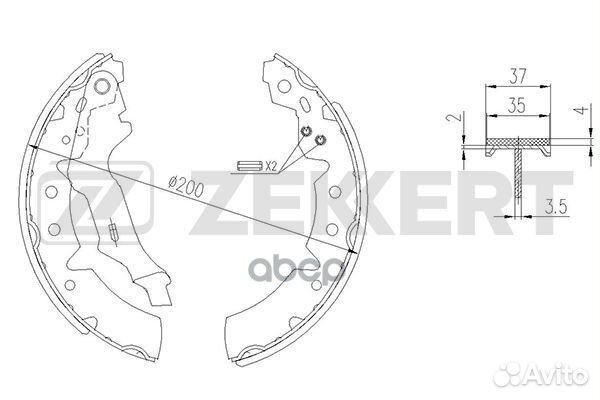 Колодки торм. бараб. задн. Toyota Carina (T170