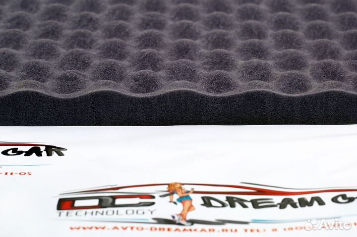 Акустический поролон, самоклеящийся, волна 15мм