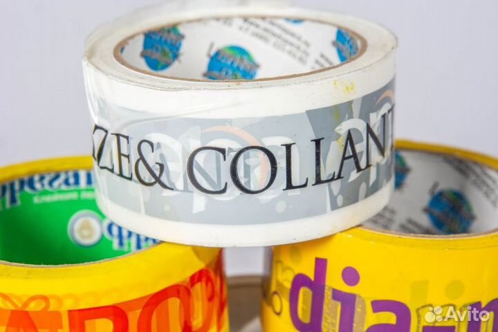 Скотч с логотипом 72 ролика для бизнеса