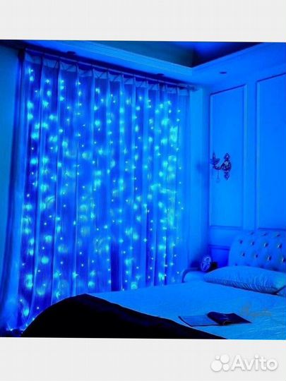 Новая гирлянда штора занавес освещение герлянда