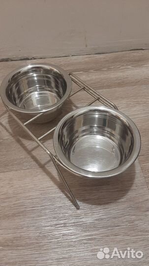 Миски для собак или кошек двойная, бу