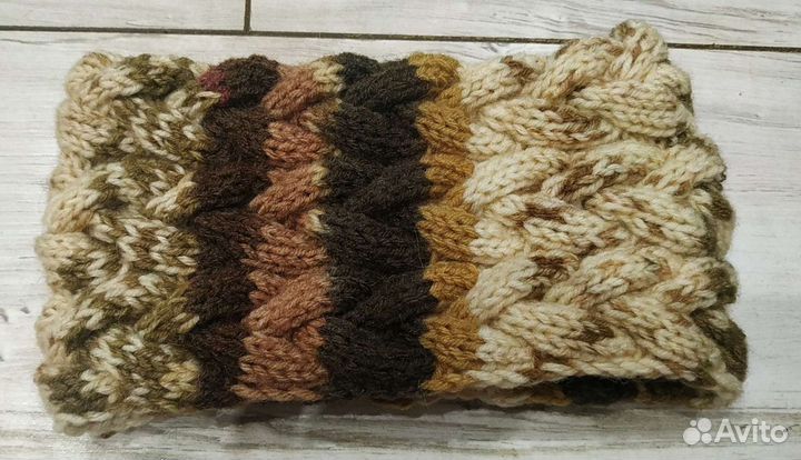 Тёплая, модная повязка на голову