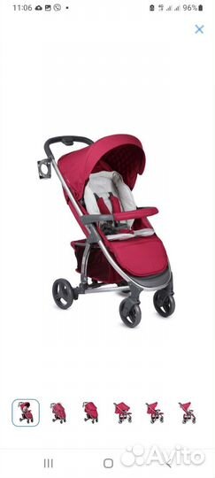 Коляска прогулочная Babyton Cosmo Red. Цена 6500