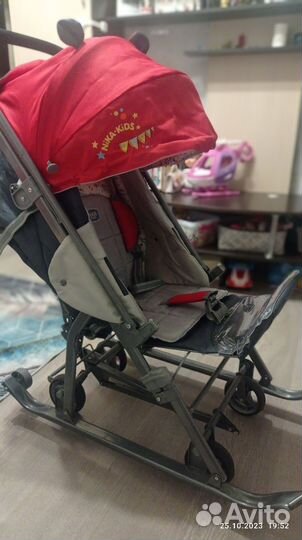 Детские санки коляска nika