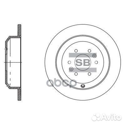 Диск тормозной задний KIA Mohave 2007- sd2066 S