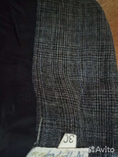 Школьный костюм серый в клеточку