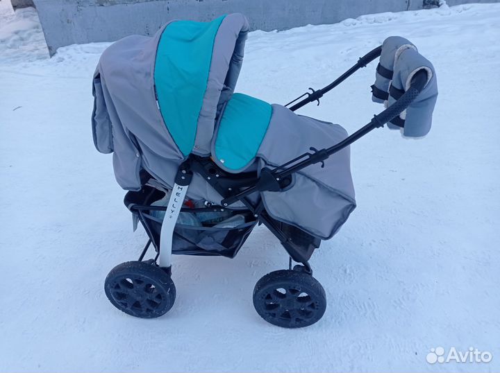 Коляска вездеход, зима, лето