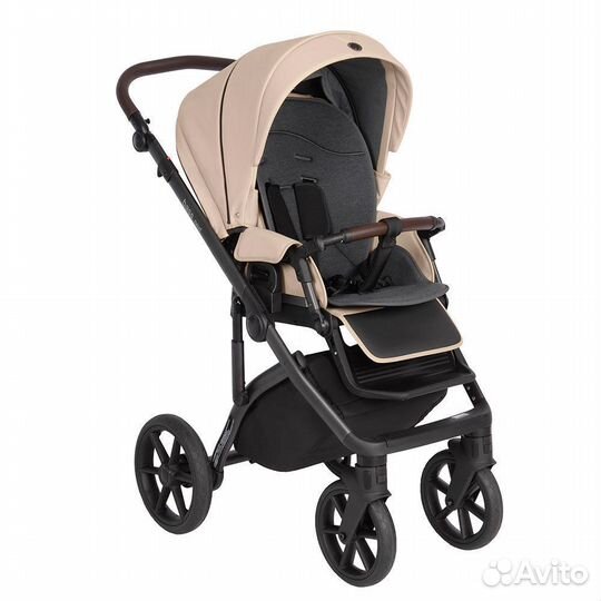 Roan Коляска 2в1 Bass Next Кожа Caramel/Black