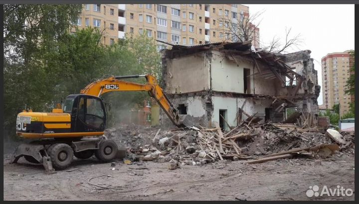 Демонтаж зданий с вывозом мусора