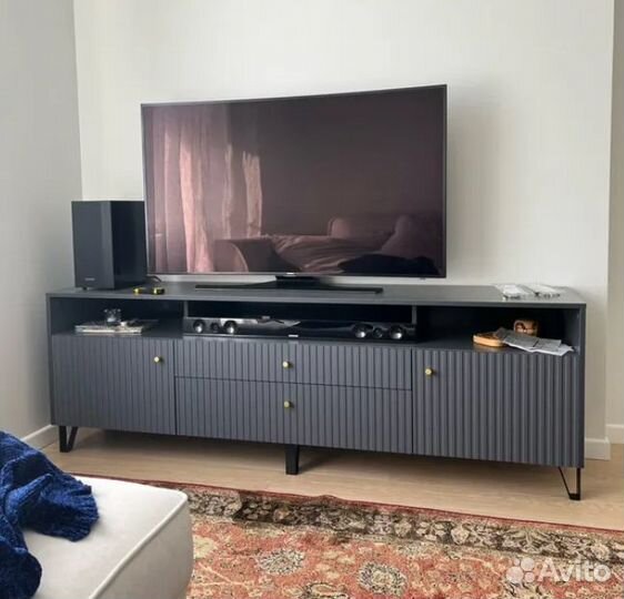 Тумба тв серая