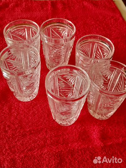 Набор хрустальных стаканов СССР