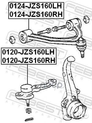 Опора шаровая нижняя правая Lexus GS400 93-97