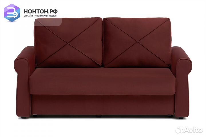 Диван еврокнижка Лира бордовый