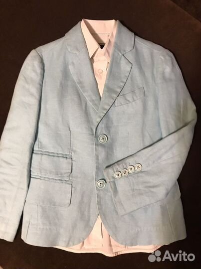Костюм на мальчика тройка лен Gulliver 122 см