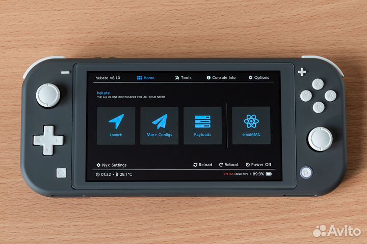Прошитый новый Nintendo Switch Lite + 256 Gb