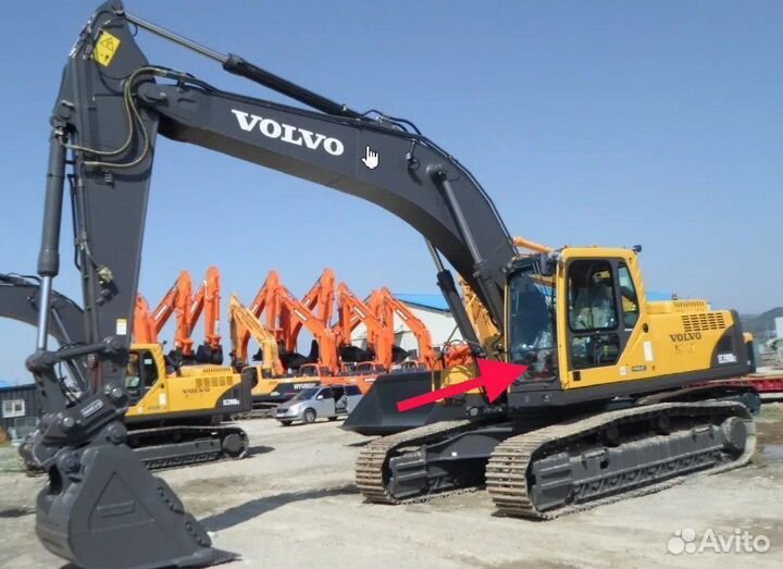 Стекло лобовое нижнее на экскаватор Volvo EC 290