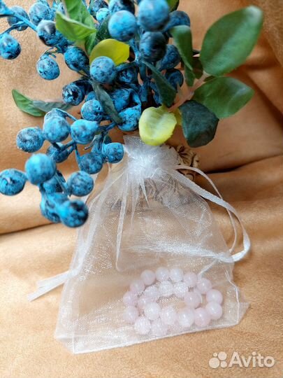 Браслет из натурального камня сердолик розов кварц