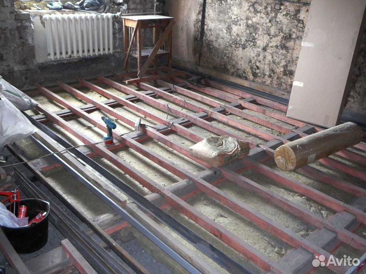 Замена, ремонт старых полов и заливка