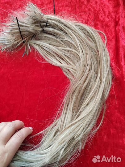 Волосы для наращивания 50 см блонд бу