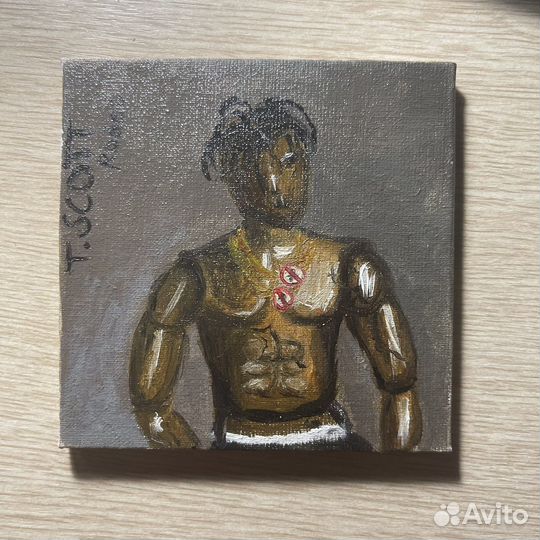 Картина маслом обложка Travis Scott - Rodeo 10x10