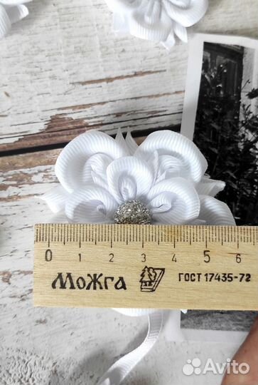 Школьные бантики лента в косу ручной на 1 сентября