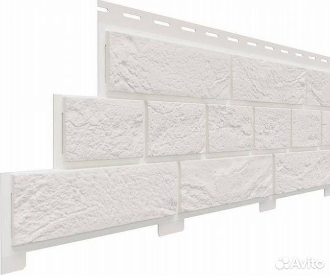 Фасадные панели Доломит Кирпич Славянка Белоснежный