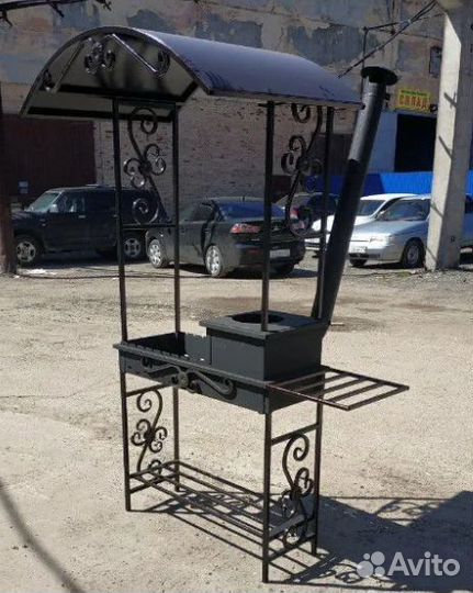 Мангал разборный с печкой под казан