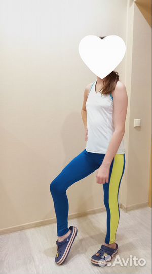 Лосины спортивные и майка, 146/152