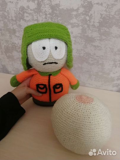 Игрушки вязаные ручной работы, южный парк, грудь