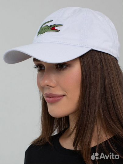 Кепка бейсболка женская белая Lacoste