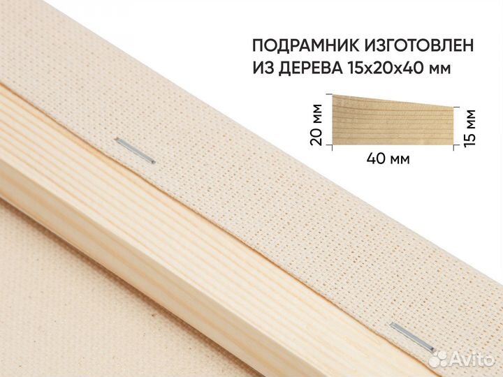 Холст на подрамнике 30х45 много размеров
