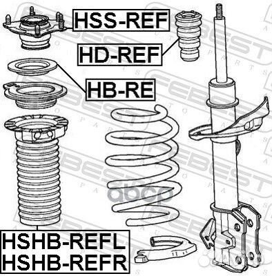 Пыльник амортизатора hshb-refl Febest