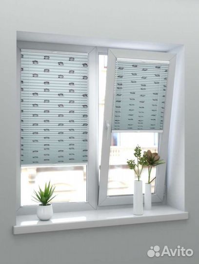 Шторы плиссе Лён каре светло-бежевый