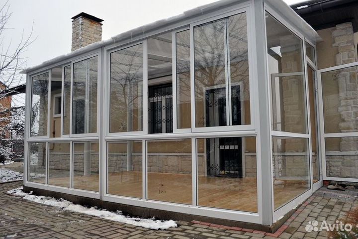 Остекление беседки раздвижное
