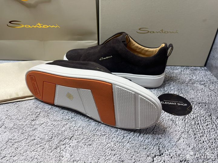 Слипоны Santoni мужские