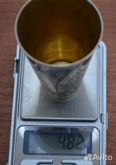 Серебряная рюмка. стопка- 875 пр. кубачи