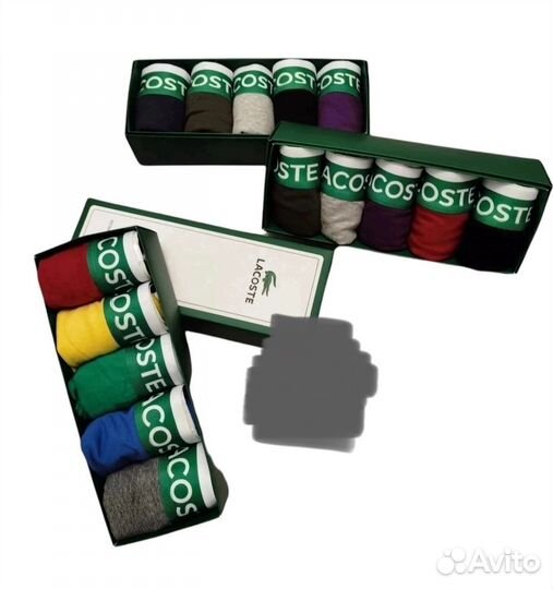 Трусы мужские боксеры в подарочной коробке 5шт