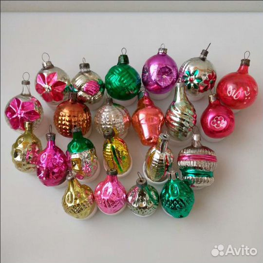 Елочные игрушки СССР: миди, небольшие